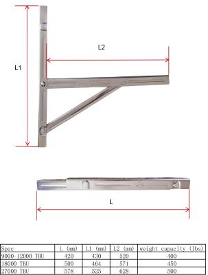 China Split Air Conditioner Mounting Bracket Heavy Duty Wall Mounting Universal AC Bracket With Hardware for sale