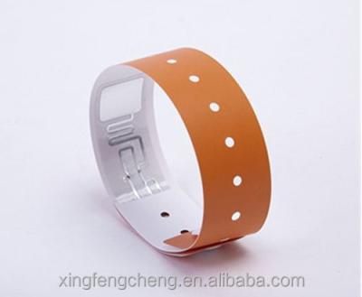 China Access control system rfid EM4200 wristband paper smart wristband for event for sale