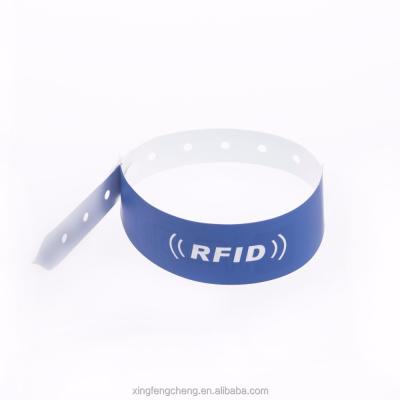 China Access control rfid sound paper bracelets / wristbands personal tracking system 13.56mhz RFID for sale