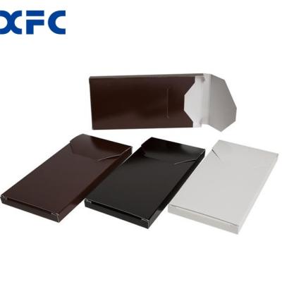 China Recyclable Wholesale Custom Logo Chocolate Paper Bar Box With Flap, Chocolate Bar Packaging Box Size 1 for sale