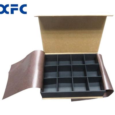 China Recyclable Chocolate Paper Box Kraft Fancy Gift Wrapped Chocolate Box With Plastic Insert, Chocolate Packaging Box for sale