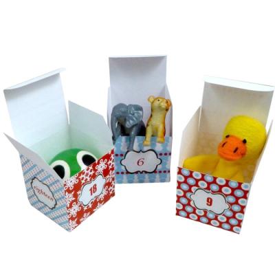 China Recyclable Wholesale Printing Customized Advent Calendar Packaging Box for sale