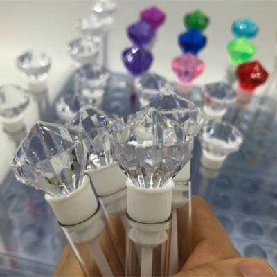 China Customized wicking brush tube pink diamond eyelash mascara magic wand full volume disposable brush spoolie in tube for sale