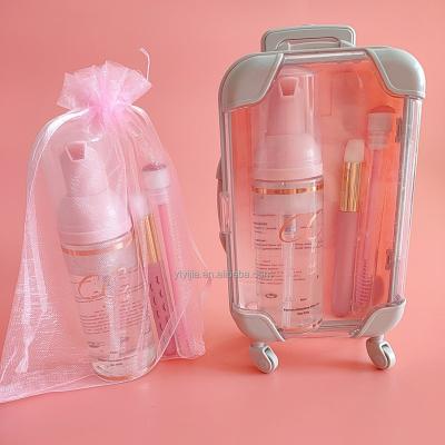 China Foam Lash Shampoo Oil Free Kit 3 In 1 30/50/60ml Lash Bath And Cleansing Brush With Glitter Mascara Wand Detergent Remover Lashshampoo for sale