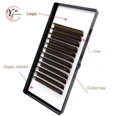 China Synthetic Individual Classic Individual Eyelash Extensions Dark Brown Chocolate Hair Different Strands, Silk Cil-Extension Strands Extension for sale