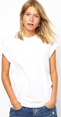 China Women white t shirt with short sleeves for wholesale factory products for sale