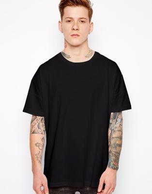 China mens tee cheap blank t shirts oversized with roll sleeves factory wholesale for sale