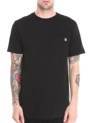 China Men black custom pocket tshirt for wolesale t-shirt manufacturers for sale