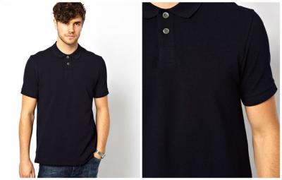 China Factory Wholesale Cheap Black Polo T Shirts polo shirts for men 100% cotton for sale