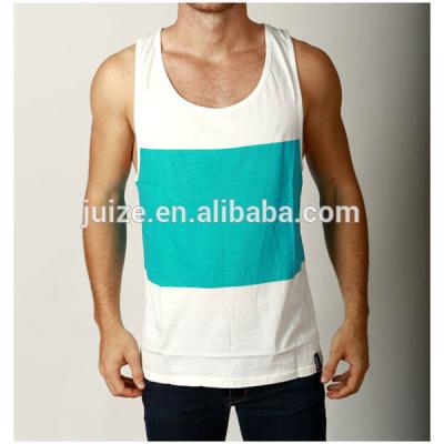 China Wholesale customized printed cotton tank tops for men gym tank top for sale