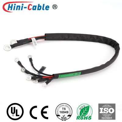 China Ring Terminals Power Source Output 14AWG Industrial Wire Harness for sale