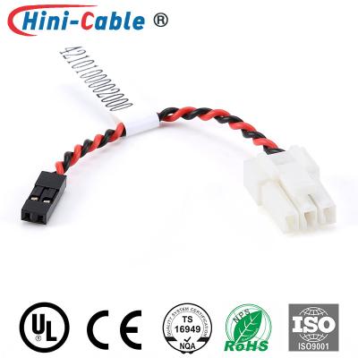 Cina JST 3.96mm 3 Assemblea di Pin To 2 Pin Twisted Wire Harness Cable in vendita