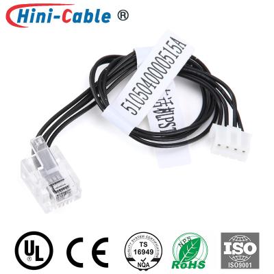 China Signal Transmission RJ 12 6P6C To XH1.25 4Pin PCB Connector Cable for sale