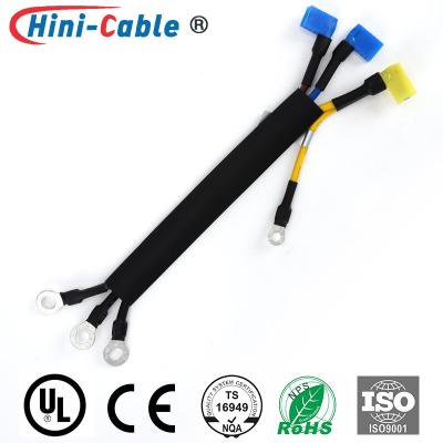 China Fully-Insulated Flag Terminals to Ring Terminals & Ground Wire with Heat Shrink Tube Power Control Wire for sale