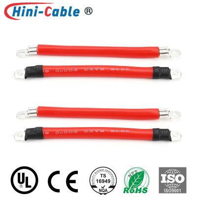 China Non-Insulated Ring Terminals to Non-insulated Ring Terminals with Heat Shrink Tube Power Output Wire for sale