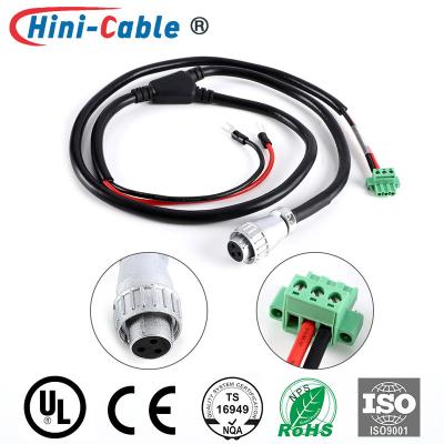 China IATF16949 5.08mm UL1015 12AWG 3 Pin Wiring Harness Length 1200mm for sale