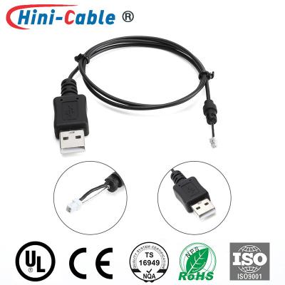 China 2Pin Pitch 1.0mm 28AWG Computer Wire Harness USB AM To JST SHR for sale