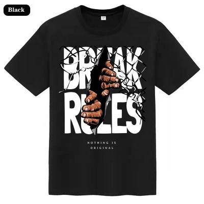 China Bulk Anti-Wrinkle Factory Black 100% Combed Cotton Mens T-shirt Wholesale Custom Printing Plain Shirts For Men for sale