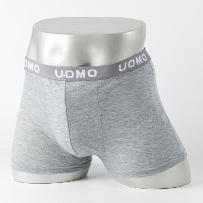 China Anti-Static Polyester Spandex Mens Solid Color OEM Factory Price Boxer Briefs Underwear for sale