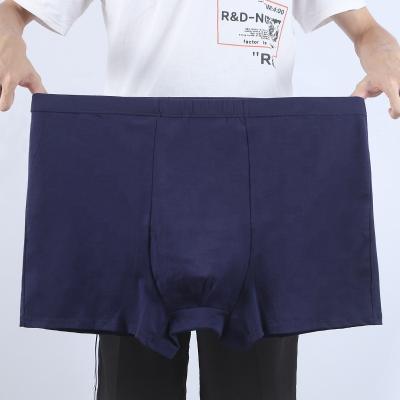 China Breathable Solid Pure Cotton 150kg Antibacterial Stock Lots Briefs For Fat Man Plus Size Men Boxer Briefs for sale