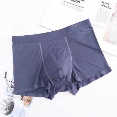 China Factory Stock Lot Mens 50s 93modal 7spandex Fabric Boxer Shorts Antibacterial Breathable Underwear for sale