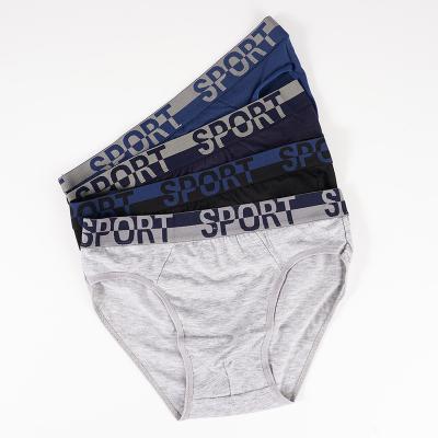 China Customized Selling Sexy High Quality Plain And Soft Mens Boxers Antibacterial Cotton Briefs for sale