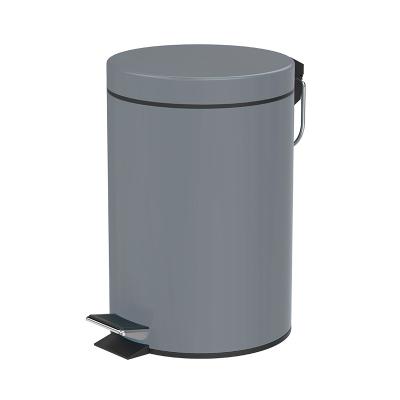 China Factory Price BSCI Certification Viable Recyclable Pedal Bin Round Powder Coating 3L/5L/12L/20L/30L Trash Can With Lid for sale