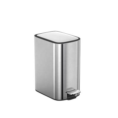 China Sustainable Recycle Stainless Steel Gently Close Square Trash Can 11.5L / 18L / 28L / 2*11.5L for sale