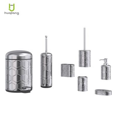 China Matte Finish Stainless Steel Viable Series Football Bathroom Waste Pedal Bin Pedal Bin Toilet Brush Mini With Dispenser for sale