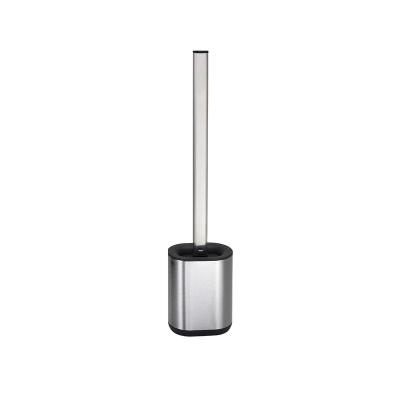 China Modern Sustainable Household Stainless Steel Bathroom Matt With Anti-fingerprint Silicone TPR Toilet Brush With The Most Holder for sale