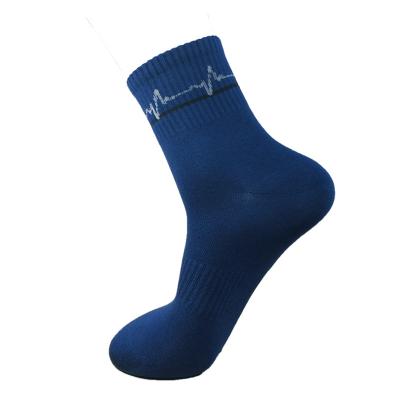 China Breathable High Quality Cotton Crew Sports Sock Manufacturer Men Sport Running Sock for sale