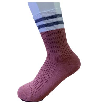 China New style solid color QUICK DRY cotton knitted women casual socks high quality ladies crew socks for sale