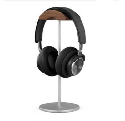 China Durable Responsive Wooden Desk Stand Gaming Headphone Stand Aluminum Earphone Earphone Stand for sale