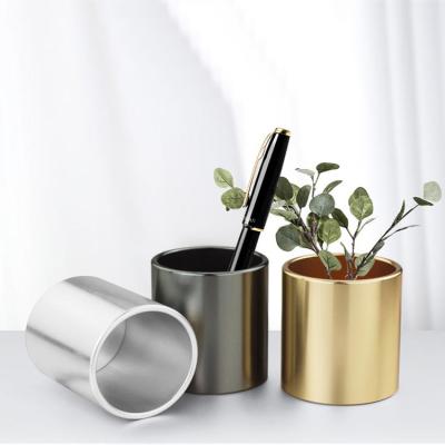 China 2021new Exquisite High Quality Pen Container Home Appliance Desktop Precision Pen Holder CNC Aluminum Penpot for sale