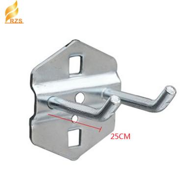 China Retail Industry OEM ODM Double Wire Shelf Metal Hook Wall Hanging Fixed Hooks for sale