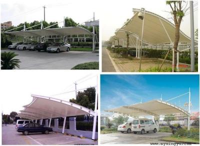 China High Safety Metal Car Canopy Tents Tensile Structure For Car / Bus Parking for sale