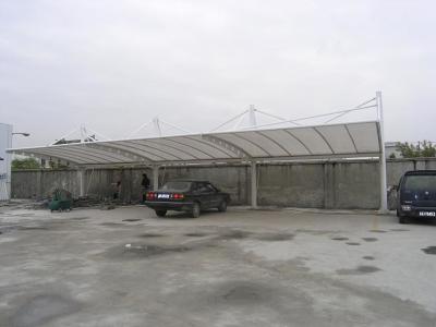 China White Large Car Canopy Tents , Parking Shade Structure Fire Resistant for sale