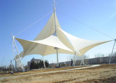 China White Swimming Pool Tents Tension Fabric Canopy For Sun Shade Protection for sale