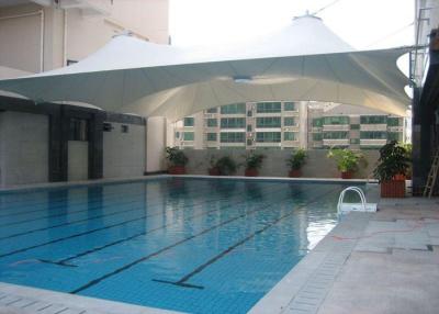 China Tensile Membrane Canopy For Pool , Large Span Tent Roof Structure for sale