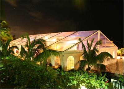 China Luxury Clear Wedding Tent With Lighting Decoration For Wedding Reception for sale