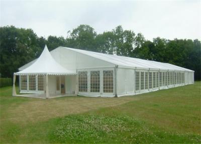 China Large Outdoor Warehouse Tents Shelter Canopy Fabric Covered With Clear Windows for sale