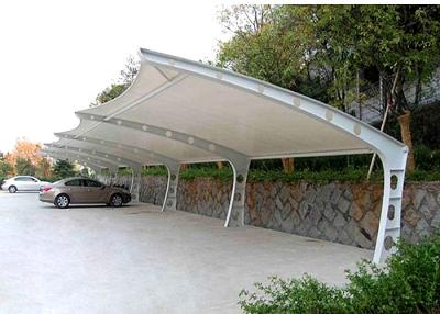 China Heavy Duty Steel Frame Car Canopy Tents With PVDF / PDFE Fabic Cover for sale