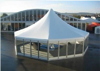 China Aluminum Frame White Marquee Tents Hexagonal Canopy For Trade Show / Conference for sale