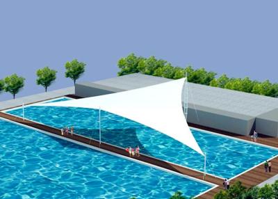 China Triangle Swimming Pool Tents With PVDF Cover Steel Frame For Sun Shade for sale