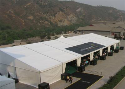 China White Strong Outdoor Warehouse Tents , Temporary Storage Shelters With Fabric Covered for sale