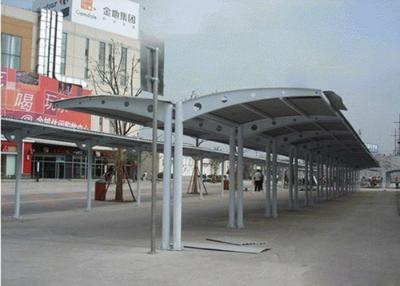 China Metal Fire Retardant Sun Shade Structures For Double Side Car Parking for sale