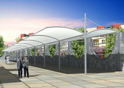 China Steel Car Park Shade Structures , Commercial Shade Canopy For Shelter for sale