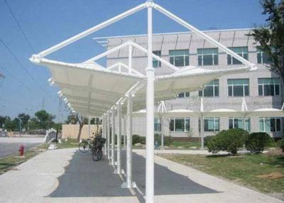 China Fabric Structures Car Parking Shades , Outdoor Car Canopy Two Sides for sale