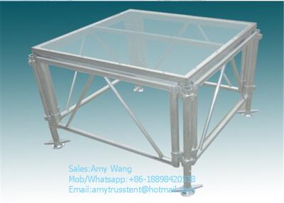 China Tablero de cristal de aluminio de Dance Floor del tablero de la madera contrachapada con la etapa plegable ajustable en venta