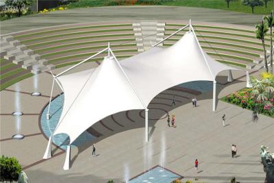 China PVDF Tensile Membrane Structure Gymnasium Stadium Canopy Roofing With Custom Color for sale